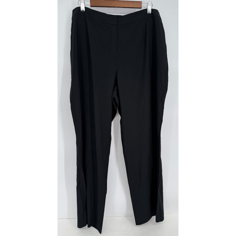 Jones New York Collection Woman Black Stretch Dress Trousers Sz 16W Tapered
